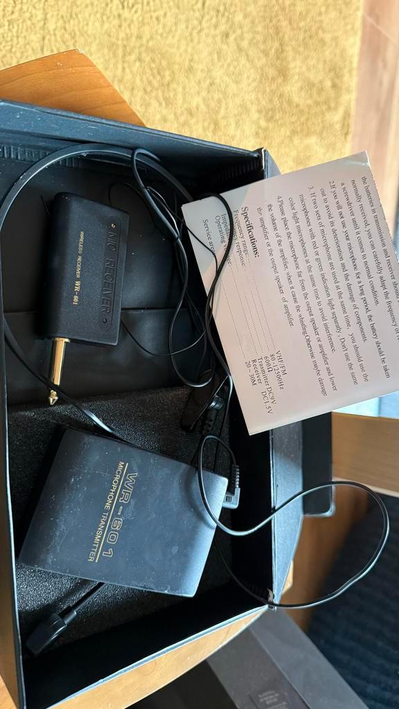 Oude Draadloze Microfoon Set, Muziek en Instrumenten, Microfoons, Gebruikt, Zangmicrofoon, Draadloos, Ophalen