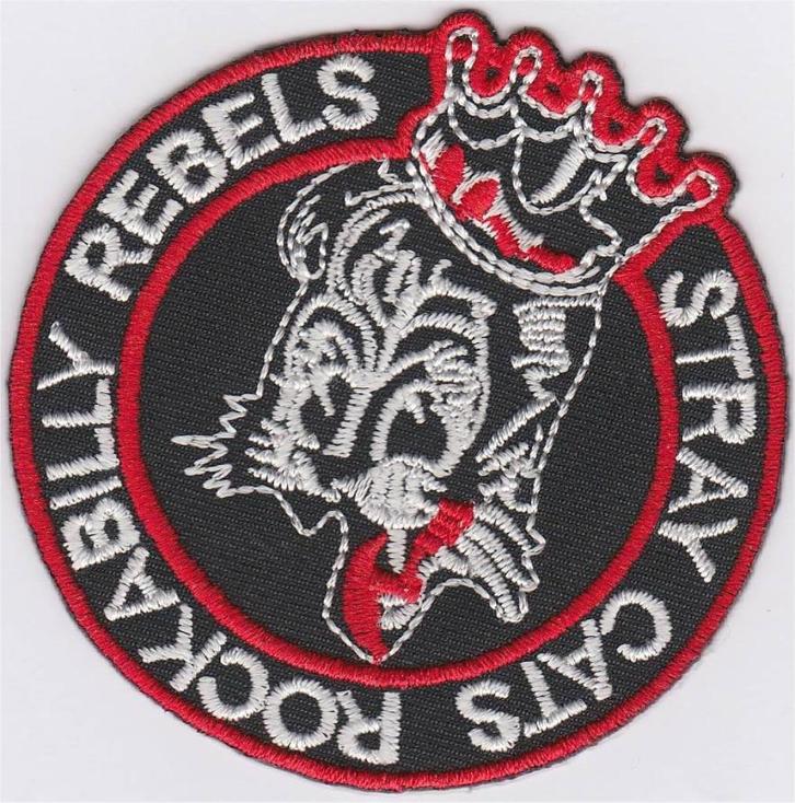 Stray Cats RockaBilly Rebels stoffen opstrijk patch embleem, Verzamelen, Muziek, Artiesten en Beroemdheden, Nieuw, Kleding, Ophalen of Verzenden