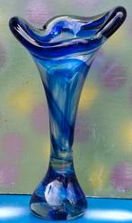 Vaas. MURANO. Kobaltblauw.  Solifleur. 23 cm., Antiek en Kunst, Ophalen