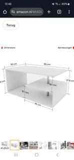 Multi-Level Salontafel wit., MIADOMODO, Nieuw, Ophalen of Verzenden, Minder dan 50 cm