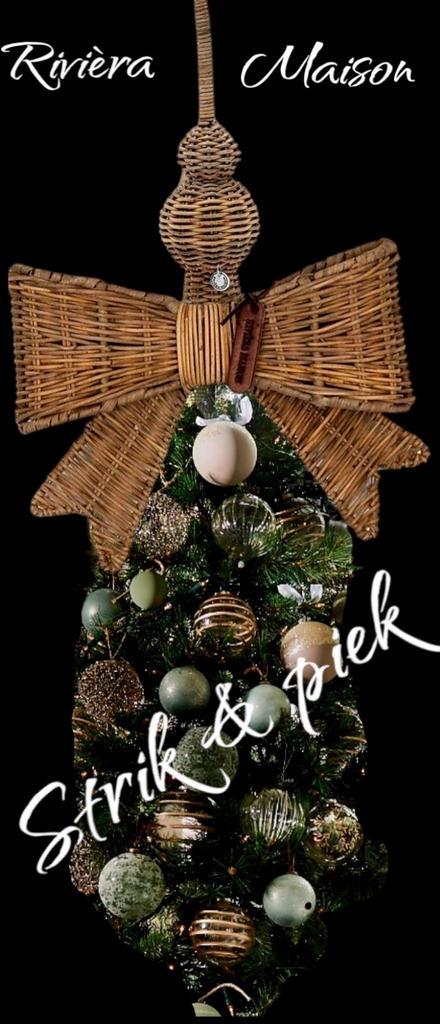 Rivièra maison rr piek & RM rustic rattan strik, Diversen, Kerst, Nieuw, Ophalen of Verzenden