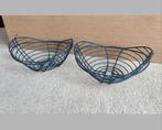 Twee grote manden metalen mand draad design blauw fruitmand, Ophalen of Verzenden, Zo goed als nieuw, Rond, Overige materialen