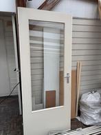 Deur met glas 204x84, Ophalen, Gebruikt, Minder dan 80 cm, Binnendeur