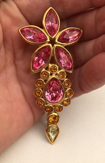  Yves saint laurent -  Vintage 90 s  Kristal Broche  beschikbaar voor biedingen