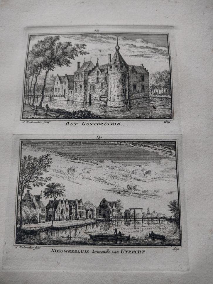 233/234 Breukelen Nieuwersluis Oud Gunterstein dl 3, Antiek en Kunst, Kunst | Etsen en Gravures, Ophalen of Verzenden