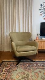 Draai fauteuil kleur groen in zeer nette staat, Ophalen, Zo goed als nieuw, 75 tot 100 cm