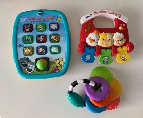 Pakket Woezel & Pip! Stoel, Vtech Tablet, Regen poncho, Kinderen en Baby's, Speelgoed | Vtech, Verzenden, Zo goed als nieuw, 6 maanden tot 2 jaar