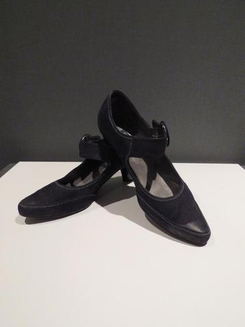 Paul Green, dames pump, zwart leder, schoenen, maat: 39  beschikbaar voor biedingen