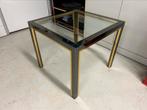 Glazen salontafel 60x60, Huis en Inrichting, Tafels | Salontafels, Ophalen, Gebruikt, 50 tot 100 cm, 50 tot 75 cm