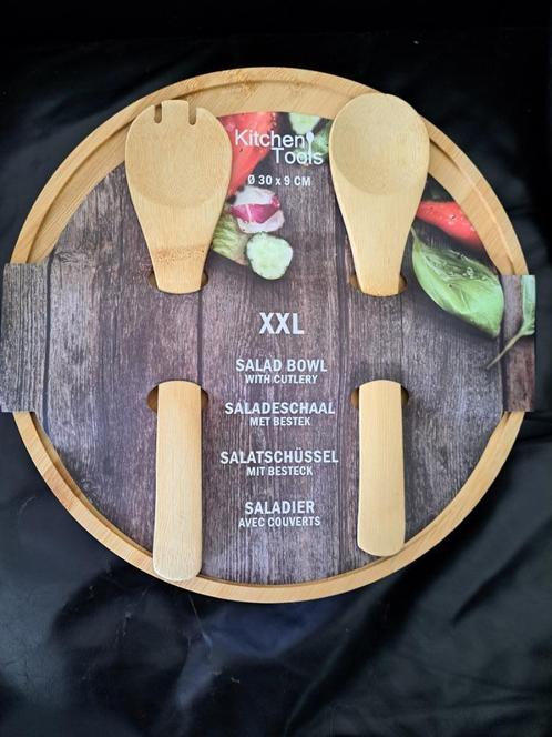 Saladeschaal XXL met bestek, Huis en Inrichting, Keuken | Keukenbenodigdheden, Nieuw, Ophalen of Verzenden
