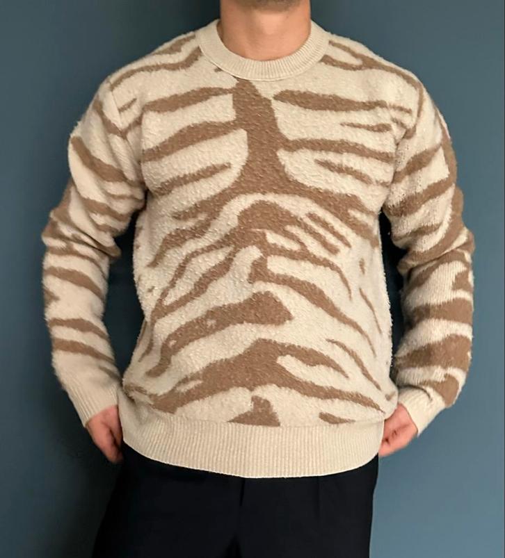 Tiger of Sweden wollen trui - Maat L, Kleding | Heren, Truien en Vesten, Zo goed als nieuw, Maat 52/54 (L), Beige, Ophalen of Verzenden