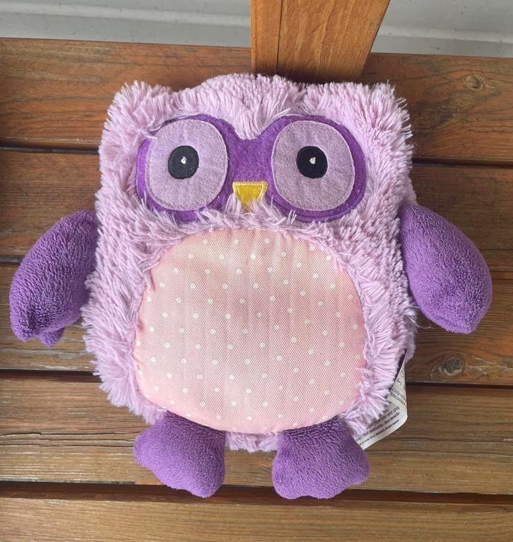 Warmies uil paars warmteknuffel magnetronknuffel, Kinderen en Baby's, Speelgoed | Knuffels en Pluche, Gebruikt, Overige typen