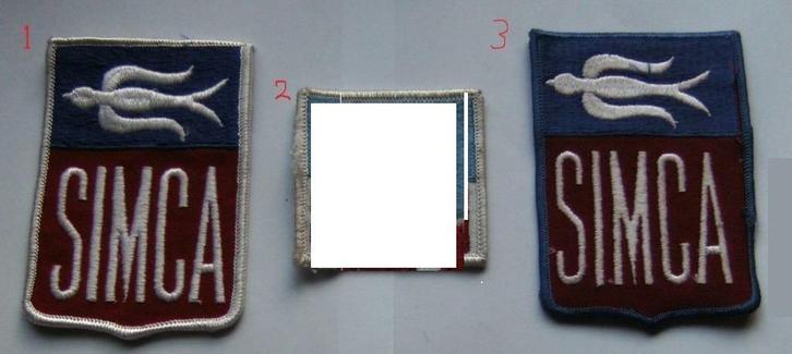 simca oude opnaai emblemen Patch badge mouwembleem vintage, Verzamelen, Automerken, Motoren en Formule 1, Nieuw, Auto's, Ophalen of Verzenden