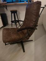 Fauteuil Africa Leder, Huis en Inrichting, Fauteuils, Verzenden, Zo goed als nieuw, Leer, Industriële