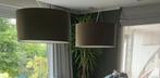 2x grote bruine hang lampen, Ophalen of Verzenden, Zo goed als nieuw, Rond, 50 cm of meer