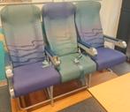 Vliegtuigstoelen - 3 Zitplaatsen, Huis en Inrichting, Stoelen, Ophalen, Gebruikt, Overige kleuren, Metaal