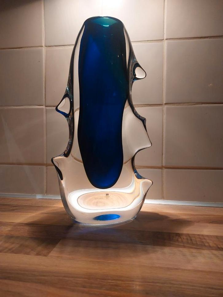 Mats Jonasson Maleras Zweden Mondgeblazen Vaas, Antiek en Kunst, Antiek | Glas en Kristal, Ophalen of Verzenden