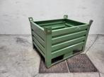 Stapelbak gecoat  staal 4 vaste wanden 800x600x600, Ophalen, 60 cm of meer, Bak of Kist, 75 tot 100 cm