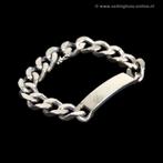 Zilveren heren schakel armband, Ophalen, Gebruikt, Zilver, Zilver