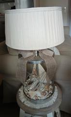 Riviera maison display lamp met plissé lampenkap, Ophalen, Zo goed als nieuw, Minder dan 50 cm