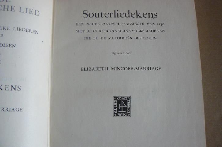SOUTERLIEDEKENS / Nederlandsch Psalmboek van 1540 / 1922, Antiek en Kunst, Antiek | Boeken en Bijbels, Ophalen of Verzenden