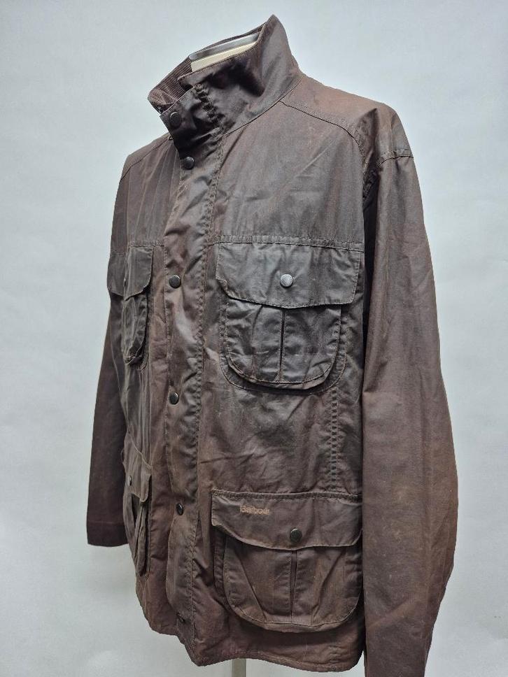 Barbour zomer wax jas, 'Flyweight wax utility' XXL, Kleding | Heren, Jassen | Zomer, Gedragen, Overige maten, Bruin, Verzenden