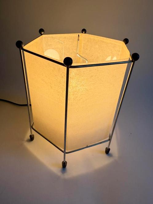 Vintage tafellamp - Japandi - rijstpapier, Huis en Inrichting, Lampen | Tafellampen, Zo goed als nieuw, Minder dan 50 cm, Ophalen of Verzenden