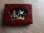 Chinese rode lakdoos diorama kraanvogel,, Ophalen