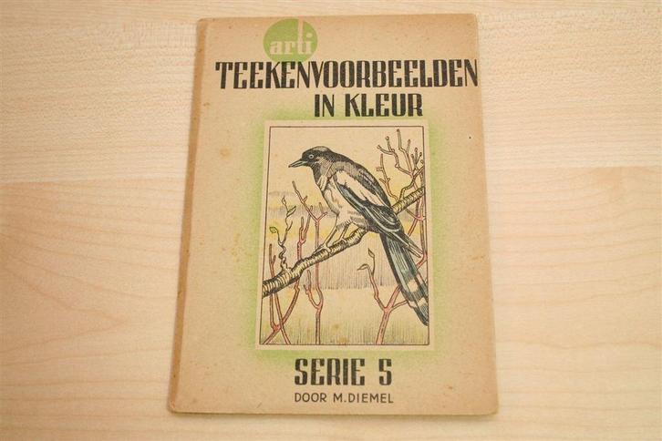 Teekenvoorbeelden — Dieren [1942] in Leporello, Boeken, Kunst en Cultuur | Beeldend, Gelezen, Grafische vormgeving, Ophalen of Verzenden
