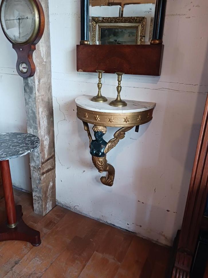 Console of Wandtafel, Empire, Antiek en Kunst, Antiek | Spiegels, Rechthoekig, Ophalen