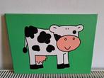 Schattige schilderijtjes boerderijdieren voor babykamer, Ophalen of Verzenden, Zo goed als nieuw