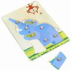 Houten puzzel olifant 9 stukjes, Nieuw, Ophalen of Verzenden, Minder dan 10 stukjes, 6 maanden tot 2 jaar