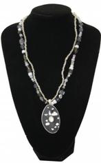 Partij Bijouxtifu halskettingen met amulet Amulet Antracite, Ophalen of Verzenden, Nieuw, Overige kleuren, Overige materialen