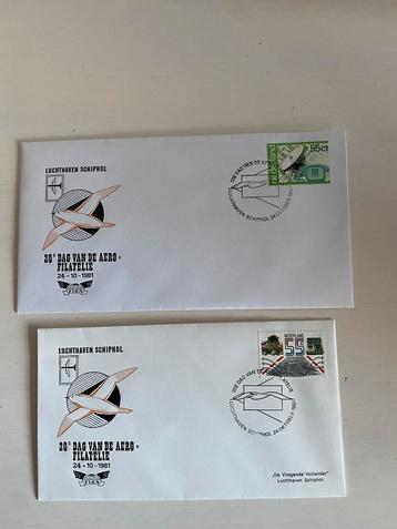 2 Enveloppen 20e Dag van de Aero-Filatelie 1981 beschikbaar voor biedingen