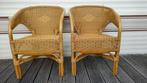 2 nette rotan/ manou stoelen, Huis en Inrichting, Stoelen, Ophalen, Gebruikt, Twee, Bruin