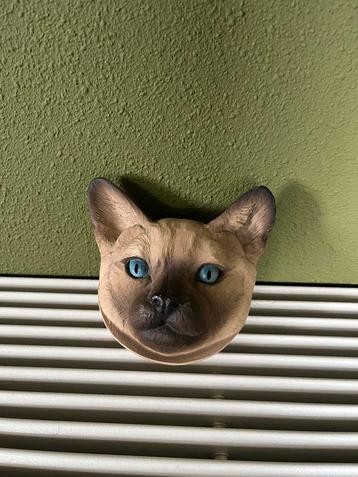 siamese kat hoofd hanger beeldje beschikbaar voor biedingen