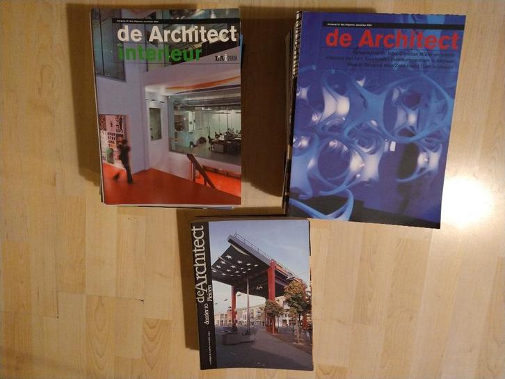 De Architect - De Architect Interieur - De Architect dossier, Boeken, Kunst en Cultuur | Architectuur, Gelezen, Architecten, Ophalen of Verzenden