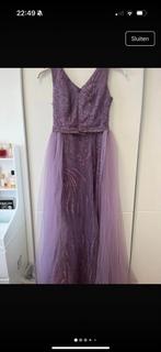 Prachtige paarse avondjurk, Kleding | Dames, Maat 38/40 (M), Paars, Ophalen of Verzenden, Onder de knie