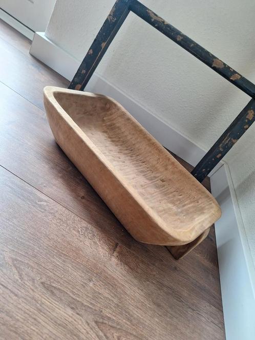Houten Trog Schaal - Decoratief, Huis en Inrichting, Woonaccessoires | Schalen en Manden, Gebruikt, Schaal, Rechthoekig, Hout