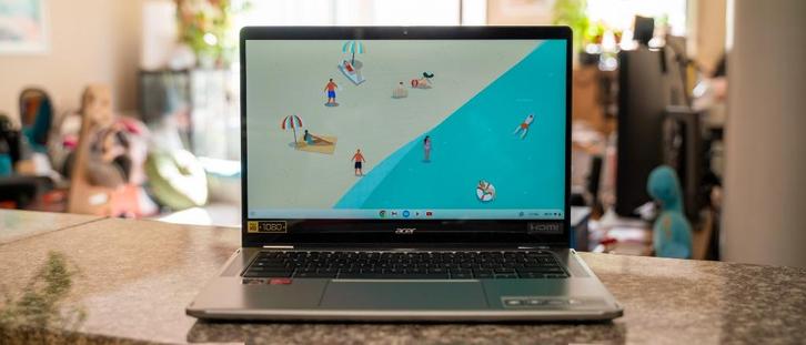 Acer Chromebook Spin 514 (CP514-1H), Computers en Software, Chromebooks, Gebruikt, 14 inch, 4 GB of minder, 64 GB, Qwerty, Touchscreen