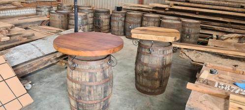 Whiskeybarrel statafel, Huis en Inrichting, Tafels | Statafels, Zo goed als nieuw, Ophalen of Verzenden
