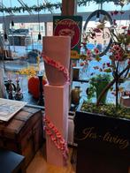 Roze zuil met pot, Huis en Inrichting, Woonaccessoires | Zuilen en Pilaren, Ophalen of Verzenden, Zo goed als nieuw