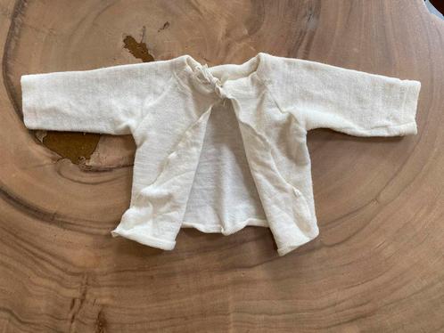 Cosilana wol frottée strikvestje newborn, Kinderen en Baby's, Babykleding | Maat 56, Zo goed als nieuw, Jongetje of Meisje, Truitje of Vestje