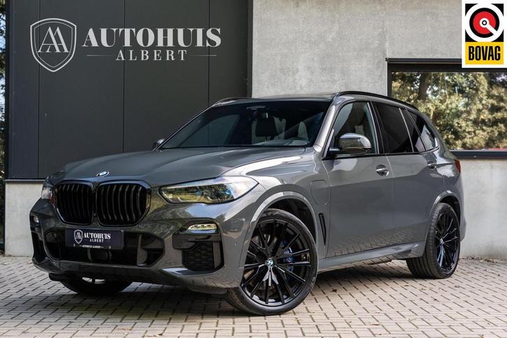 BMW X5 xDrive45e M Sport Dravitgrau B&W 22' Merino Swarovski, Auto's, BMW, Bedrijf, Te koop, X5, 360° camera, 4x4, ABS, Achteruitrijcamera