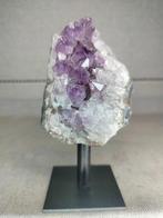 Amethist op standaard - os16, Verzamelen, Mineralen en Fossielen, Ophalen of Verzenden, Mineraal