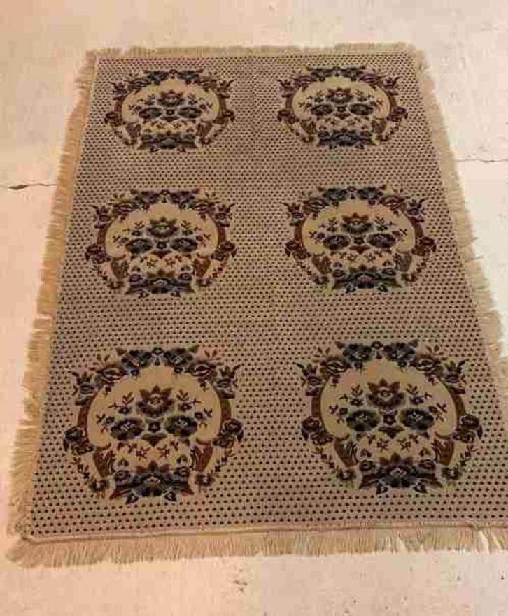 Vintage velvet gobelin style grand foulard 200/140, Huis en Inrichting, Woonaccessoires | Plaids en Woondekens, Gebruikt, Ophalen of Verzenden