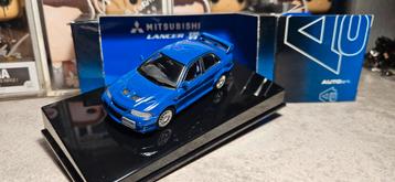 1:43 Mitsubishi Lancer Evolution VI/6 AutoArt  beschikbaar voor biedingen