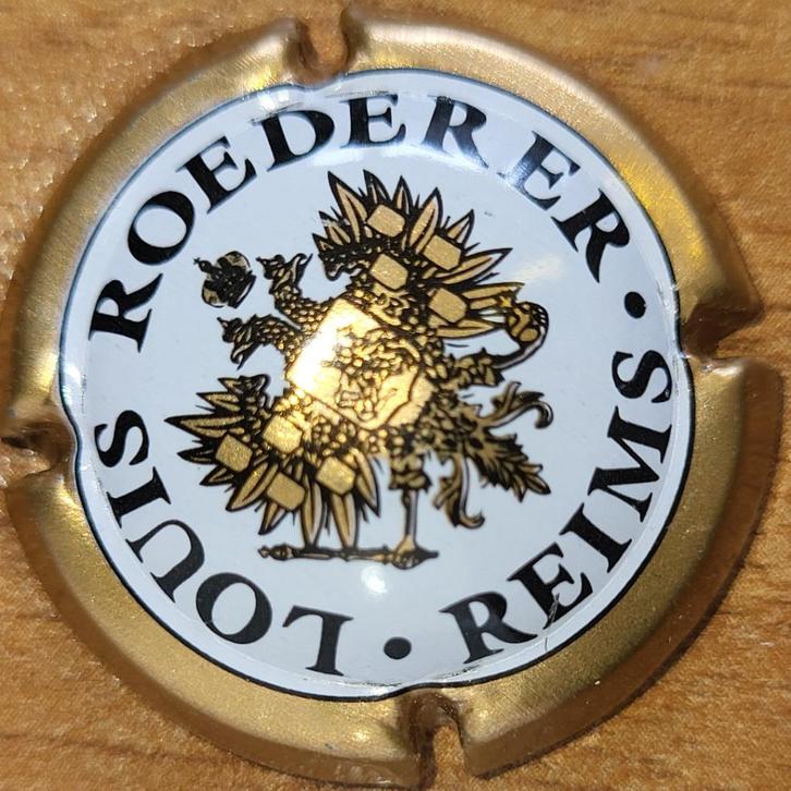 Champagnecapsule Louis ROEDERER wit & goud nr.95a, Verzamelen, Wijnen, Nieuw, Champagne, Frankrijk, Ophalen of Verzenden