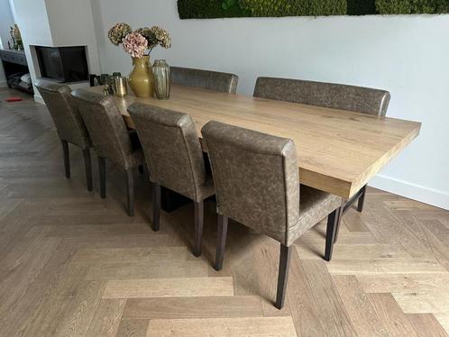 Eetkamer stoelen en -bankjes (Olav), Huis en Inrichting, Stoelen, Zo goed als nieuw, Vijf, Zes of meer stoelen, Overige materialen
