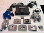 Nintendo 64 console (2 controllers + 5 games) - Alles getest, Ophalen of Verzenden, Gebruikt, Met 2 controllers, Met games